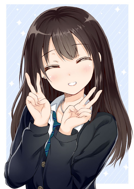 Anime girls doing the peace sign | Animoe