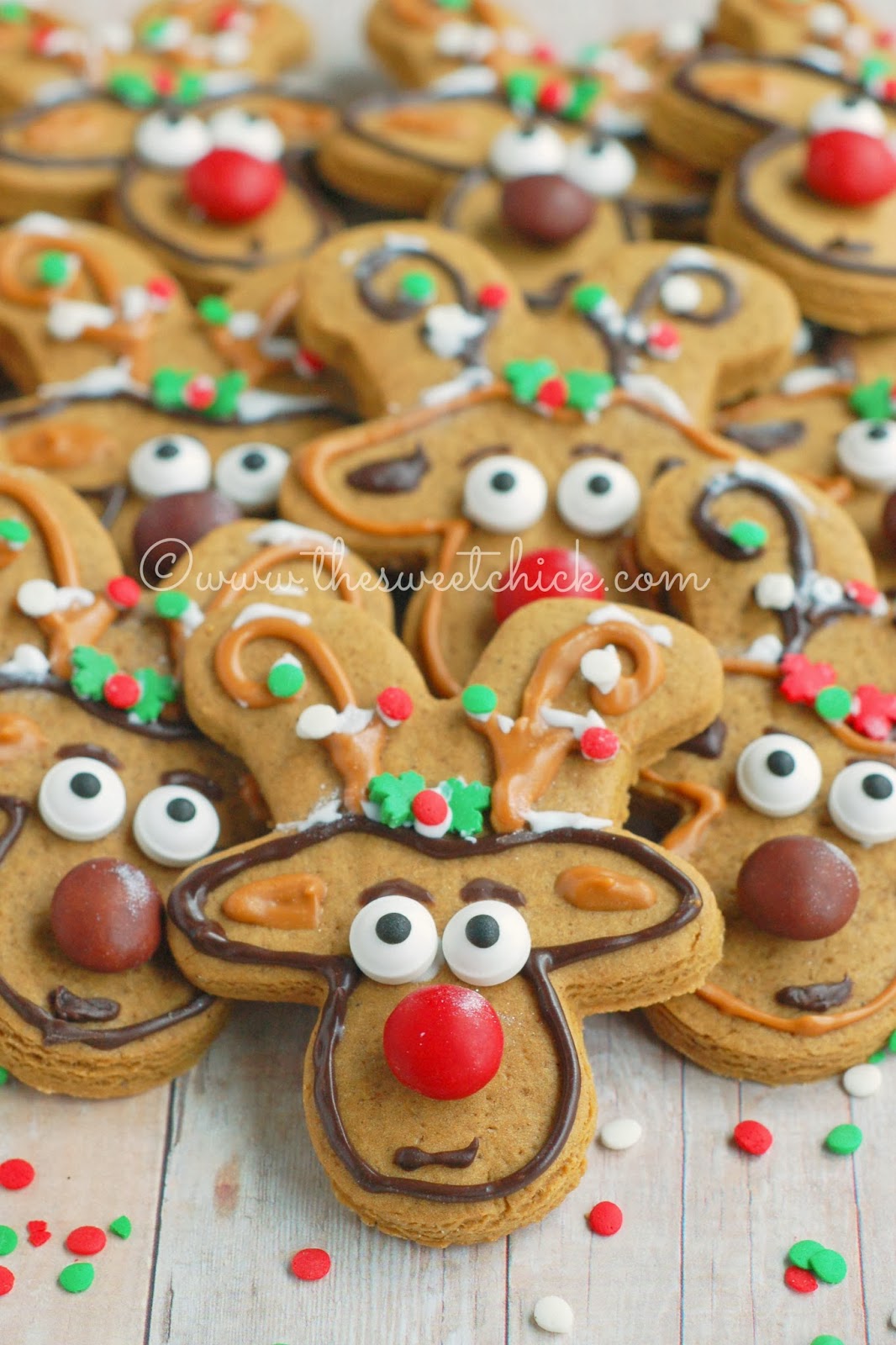 The Sweet Chick Reindeer Gingerbread Cookies