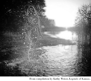 Artist depiction of Anna-Wee, ‘The Ghost of White Woman Creek,’ from compilation by Kathy Weiser, Legends of Kansas.