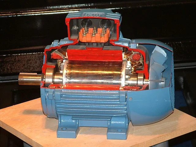 cut away view of an electric motor