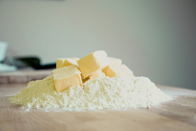 Stock photo of flour and butter