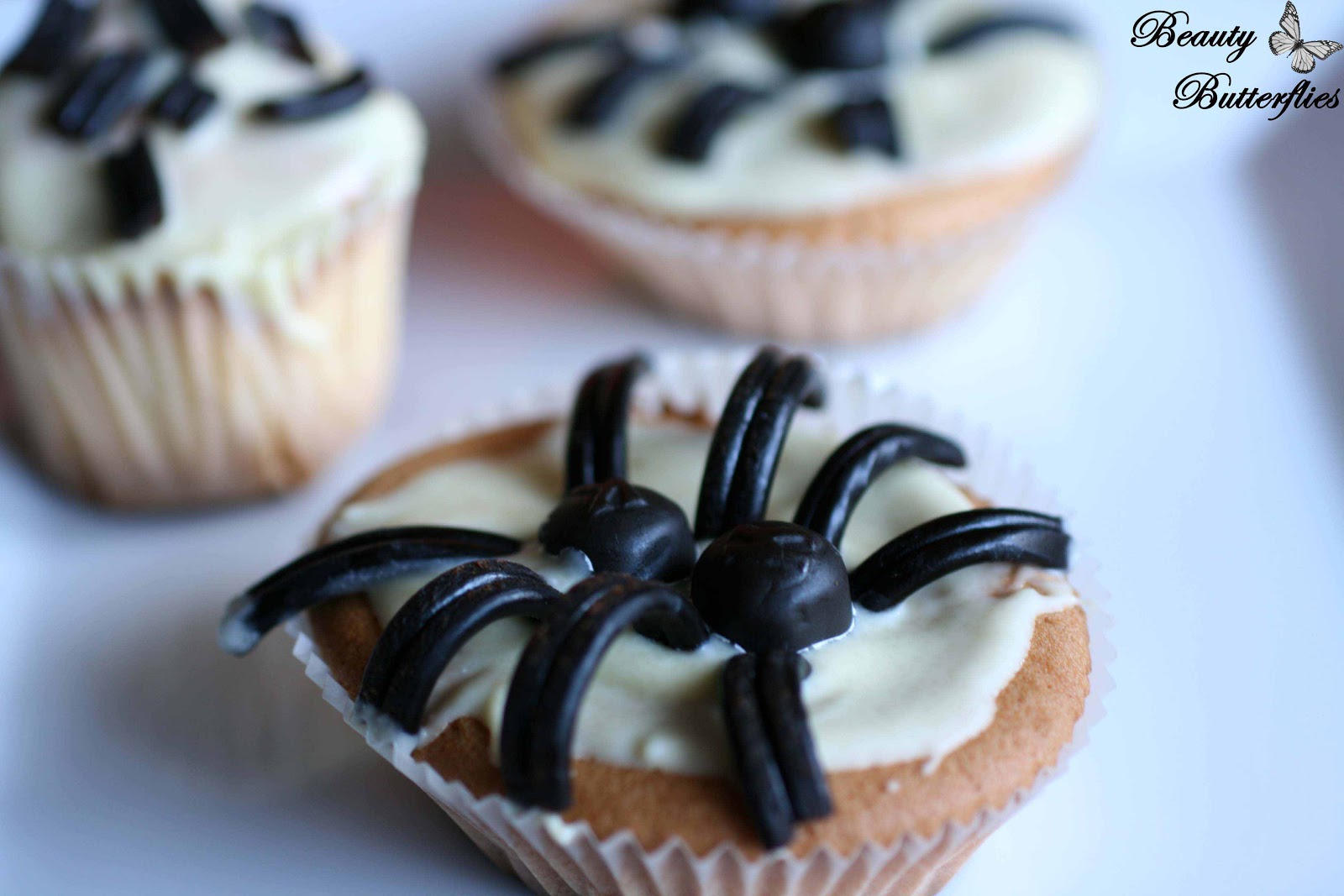 Spinnen-Muffins für Halloween