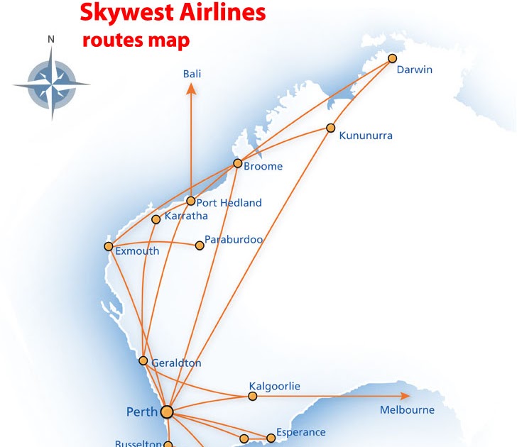 routes map: Skywest Airlines routes map