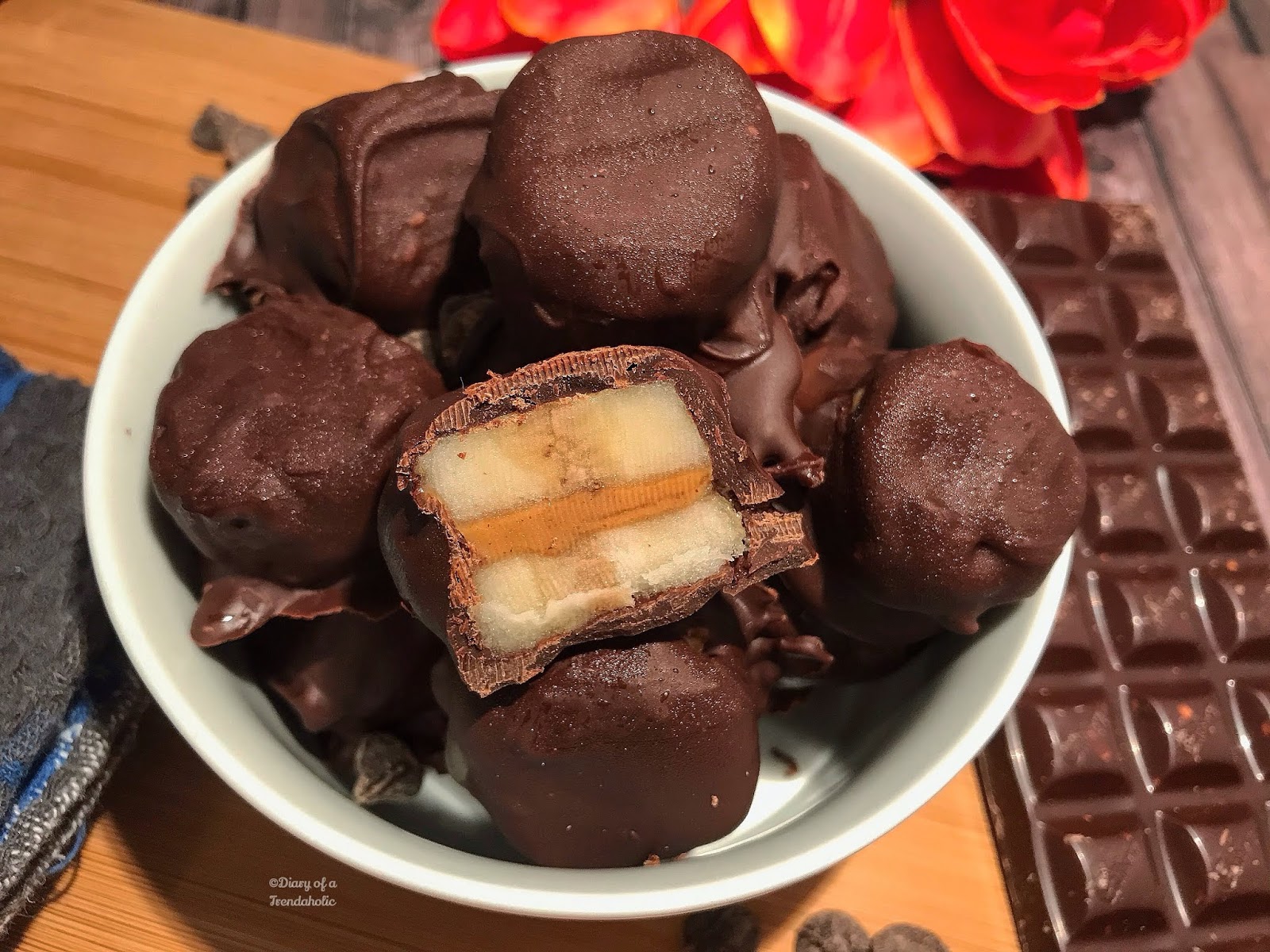 Diary Of A Trendaholic Frozen Chocolate Peanut Butter Banana Bites
