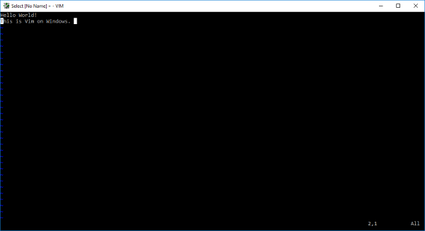 Windows에 Vim 텍스트 편집기 설치