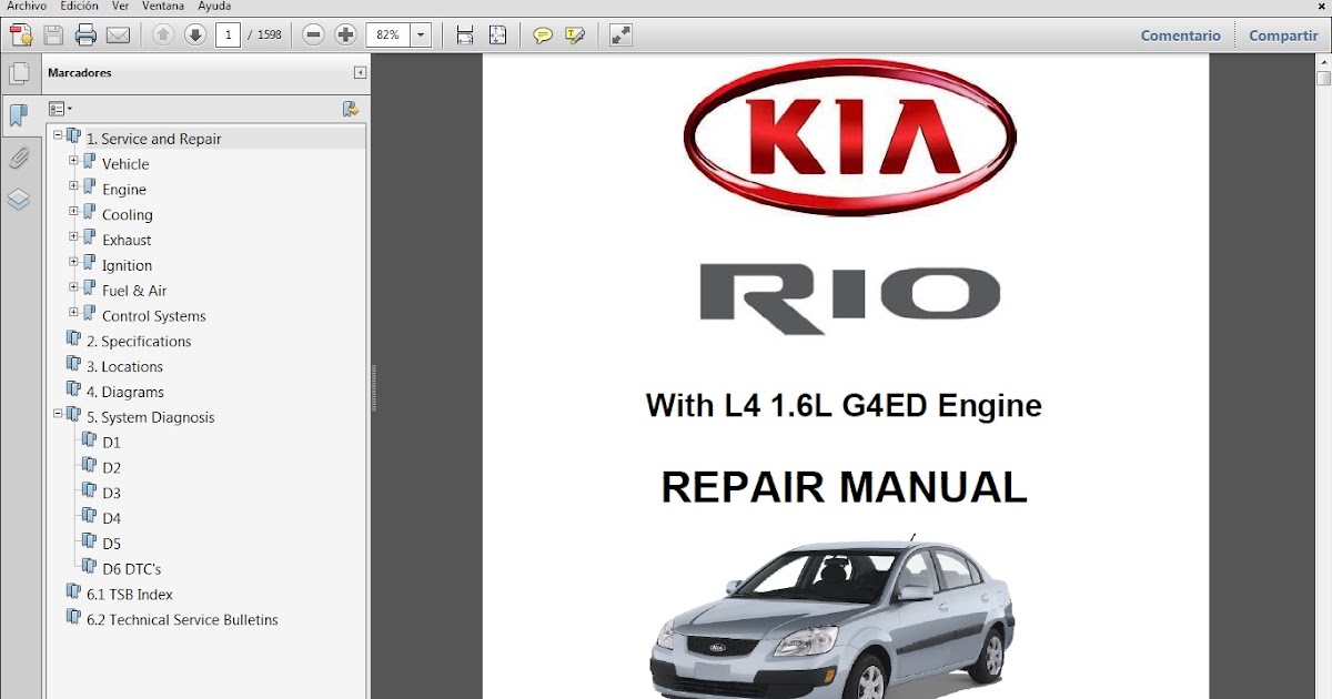 Manuales de Taller de KIA Manual de Taller del KIA RIO motor G4ED 1.6