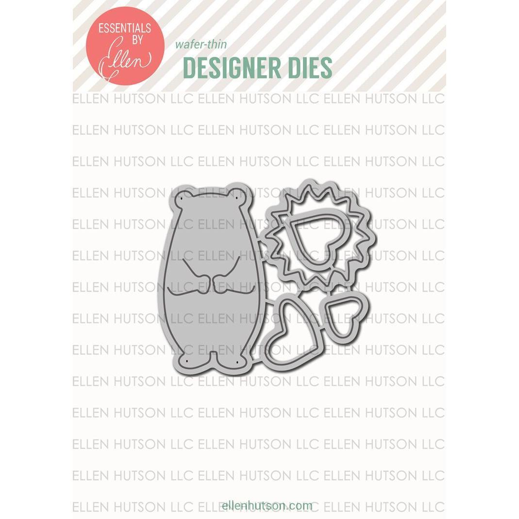 Essentials By Ellen Big Love Stamp & Die Cut Combo - Valentine's Day Card Making Set With Hearts & Sentiments