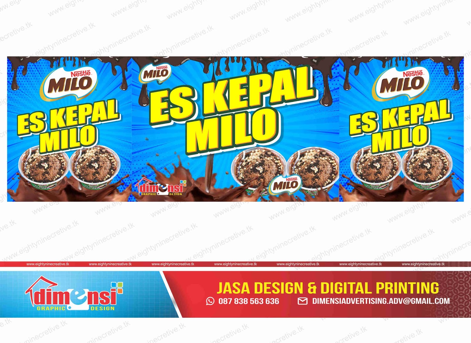 12+ Gaya Terbaru Desain Spanduk Es Kepal Milo, Desain Spanduk