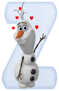 Amoroso Alfabeto de Olaf. Olaf in Love Alphabet. 
