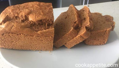 Quick Flourless Peanut Butter Bread! Easy to make and one of the healthiest Breads around. This peanut butter bread is made with no oil,no sugar and no flour yet it's delicious, sweet, moist, tender and it's full of peanut butter flavour.