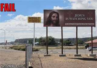jesus is watching adult movies funny sign