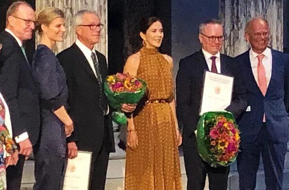 Crown Princess Mary wore Diane von Furstenberg Polka-dot washed silk dress. Crown Princess wore a top and skirt by Diane von Furstenberg