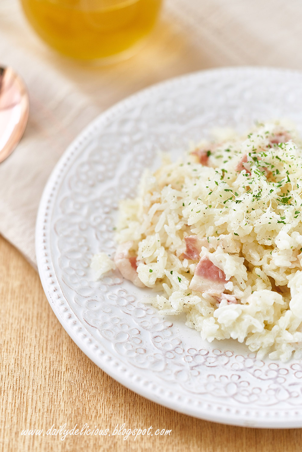 dailydelicious Rice cooker Bacon Cheese Risotto