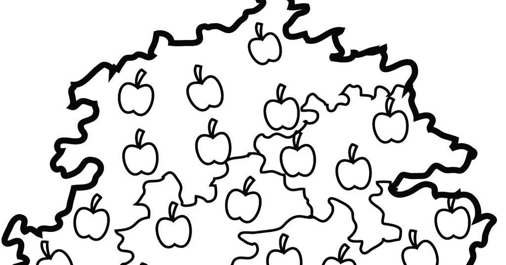 gambar mewarnai tema tumbuhan pohon jeruk