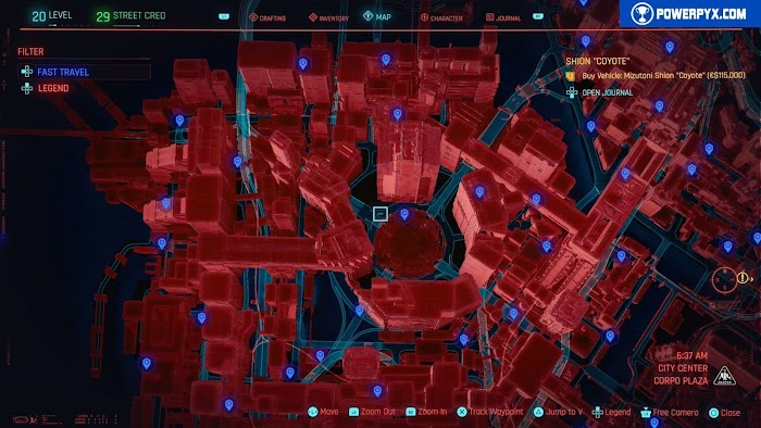 電馭叛客 2077 (Cyberpunk 2077) 全快速移動資料終端地圖位置