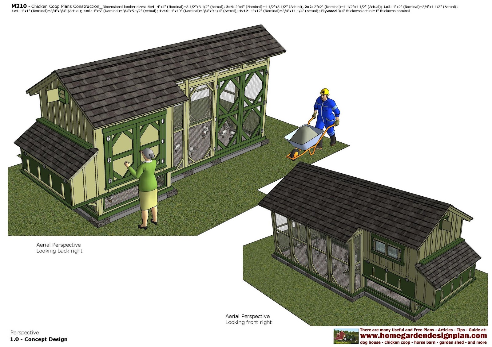 M210 - Chicken Coop Plans Construction - How To Build A Chicken Coop