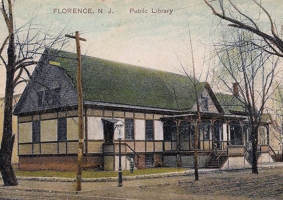 Library Postcards Public Library, Florence, New Jersey