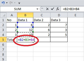 rumus sederhana penjumlahan di excel