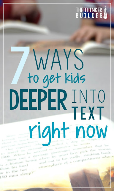 Check out these seven techniques to help students think more deeply about their reading. I like how these ideas don't require a bunch of extra tools or resources. I can easily implement them at any point in my instruction.