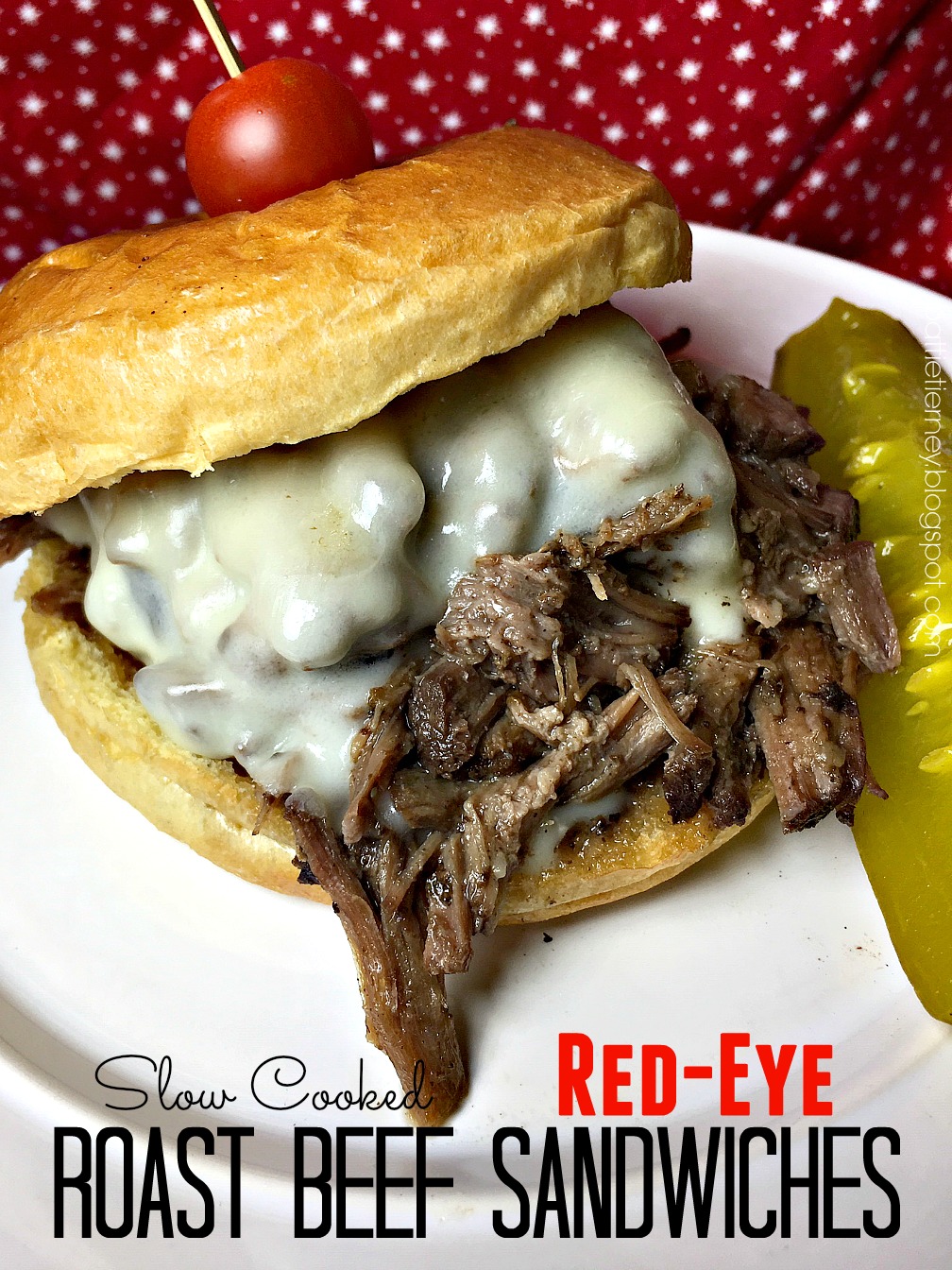 OllaPodrida Slow Cooked RedEye Roast Beef Sandwiches
