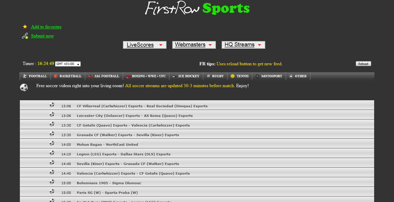www firstrowsports