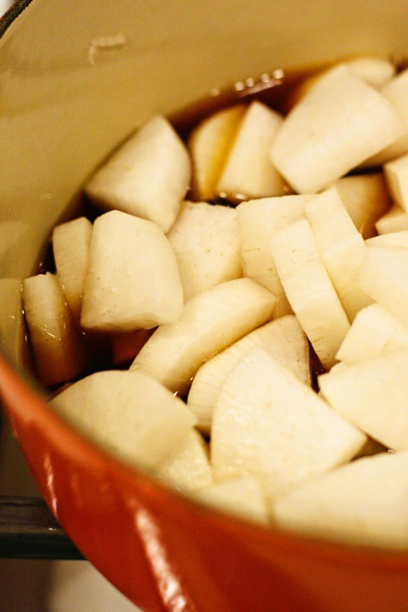 Perfectly imperfect Daikon Radish and Pork Belly Stew