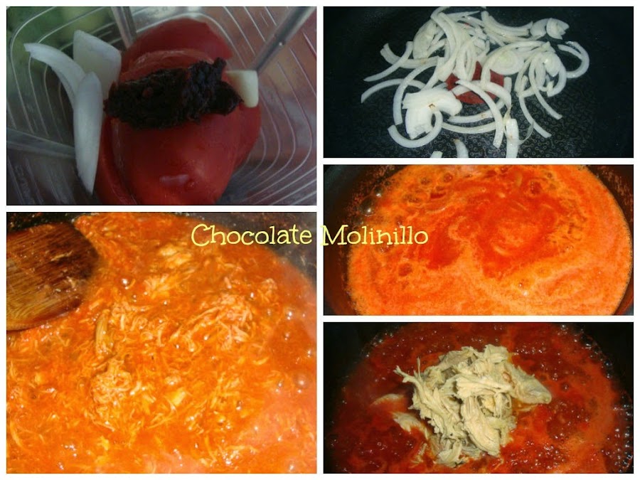 tinga de pollo procedimiento