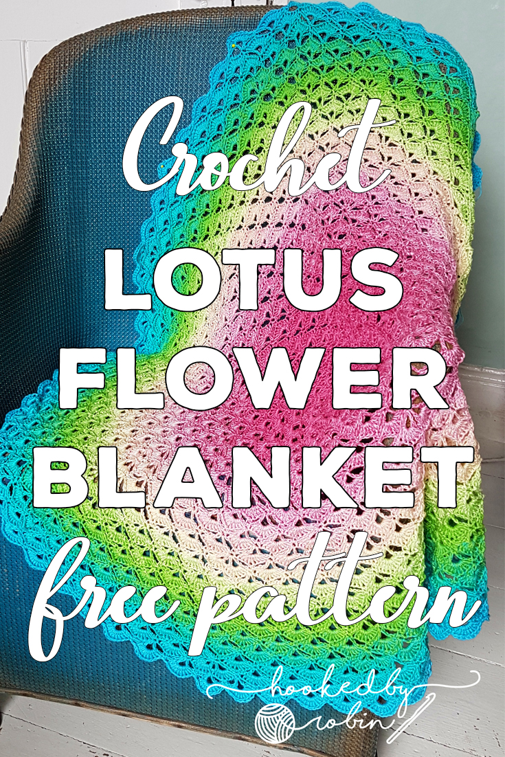 Lotus Flower Blanket free crochet circle blanket pattern and video
