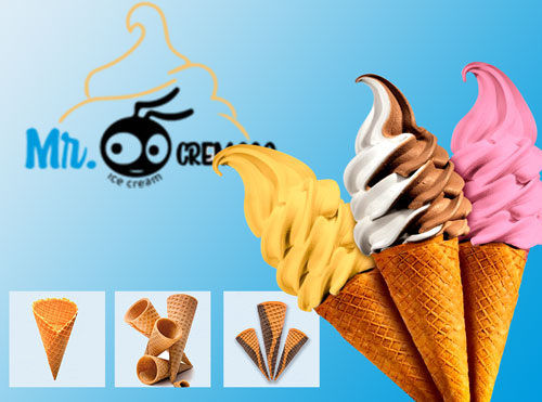 Conos de helados en Gran Mercado Mayorista De Lima