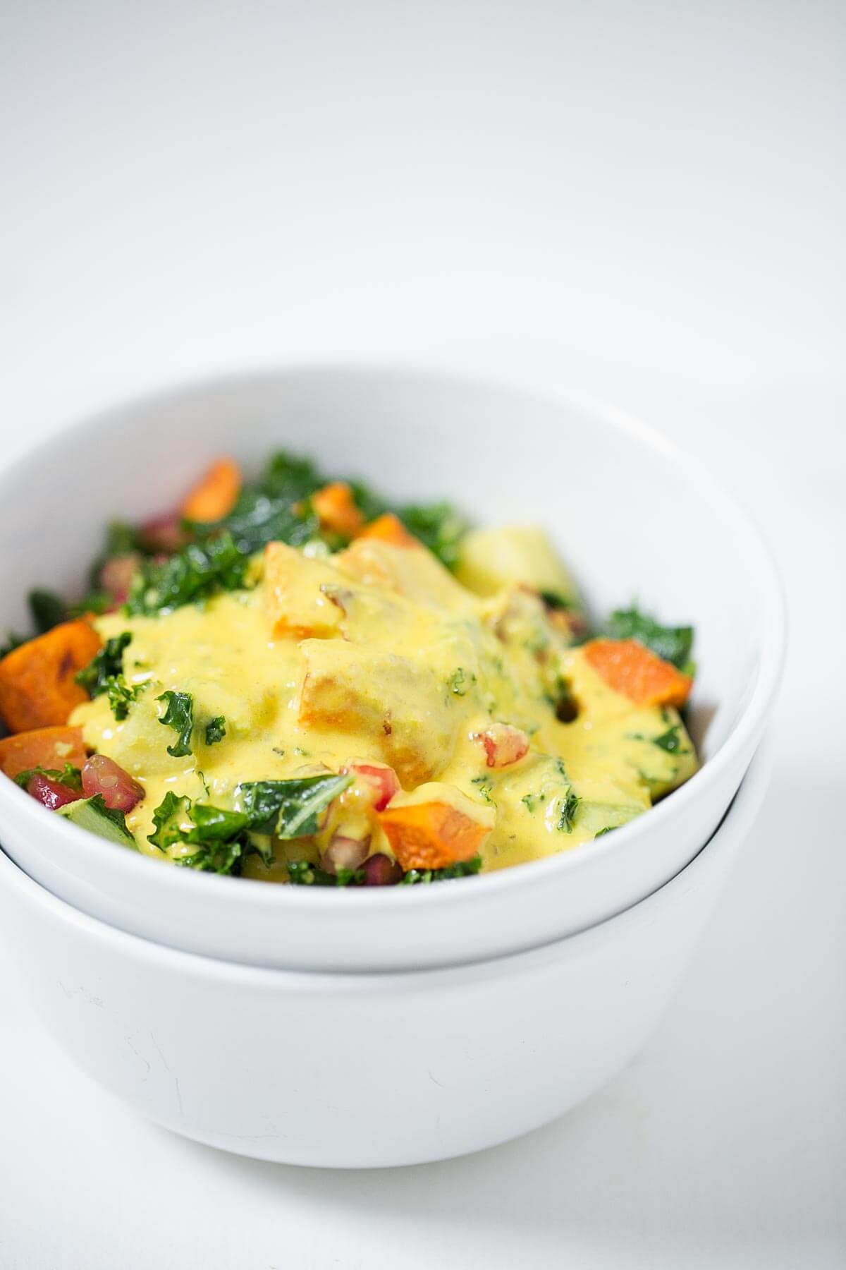 Kale Salad with Tahini and Turmeric Dressing. - Kale salads are perfect for eating outside the home because they hold up very well; in fact, they are more prosperous when the hours go by. Kale Salad with Tahini and Turmeric Dressing. - Kale salads are perfect for eating outside the home because they hold up very well; in fact, they are more prosperous when the hours go by.