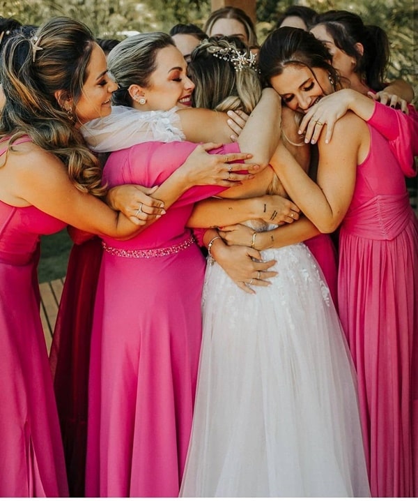 foto noiva com madrinhas de casamento