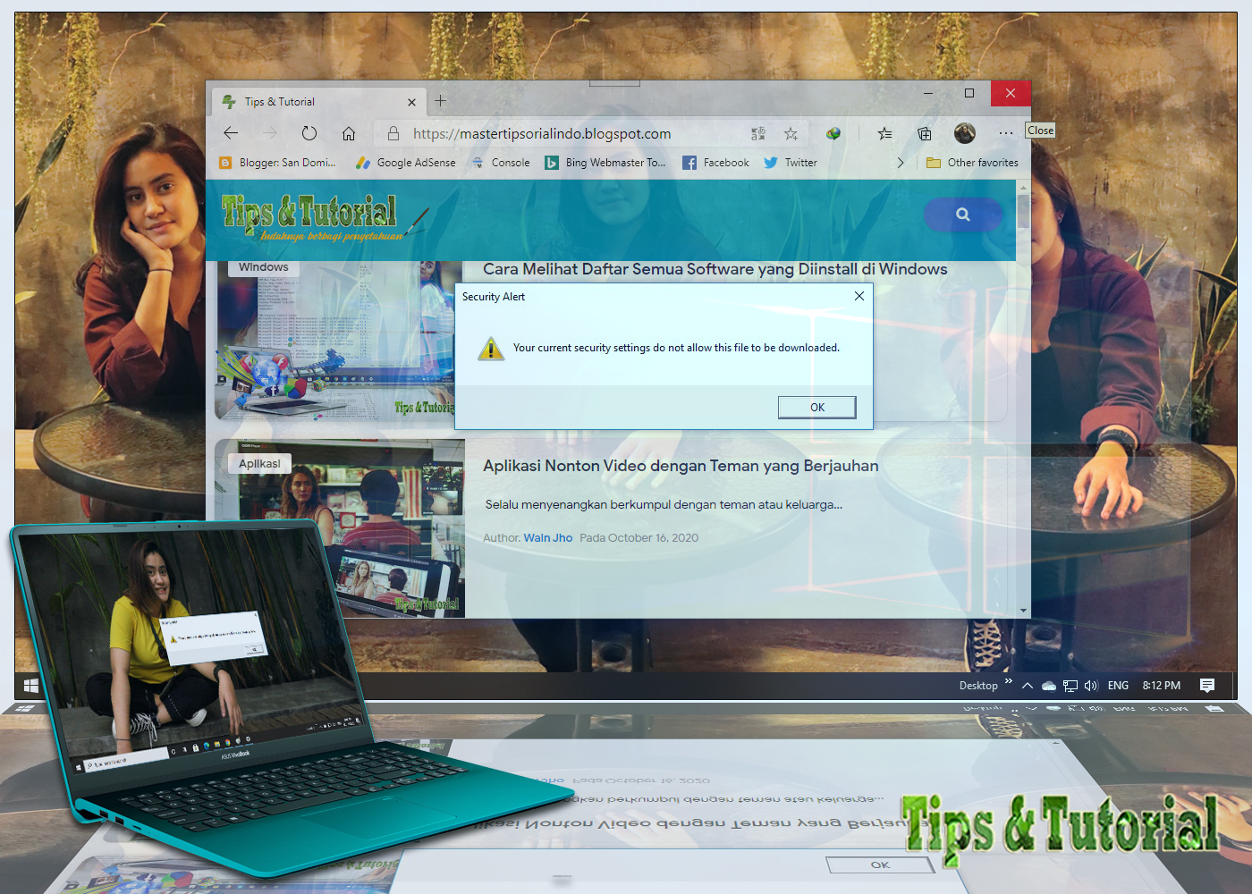 Cara Memperbaiki Error Your current security settings do not allow this