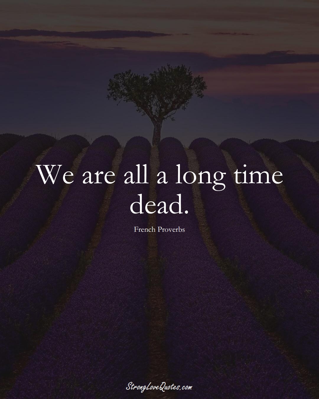 We are all a long time dead. (French Sayings);  #EuropeanSayings