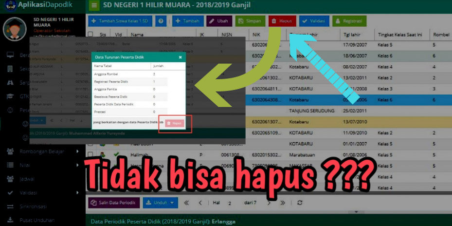 2 Cara Lengkap Menghapus Peserta Didik Di Dapodik Taufikjunaidie Com