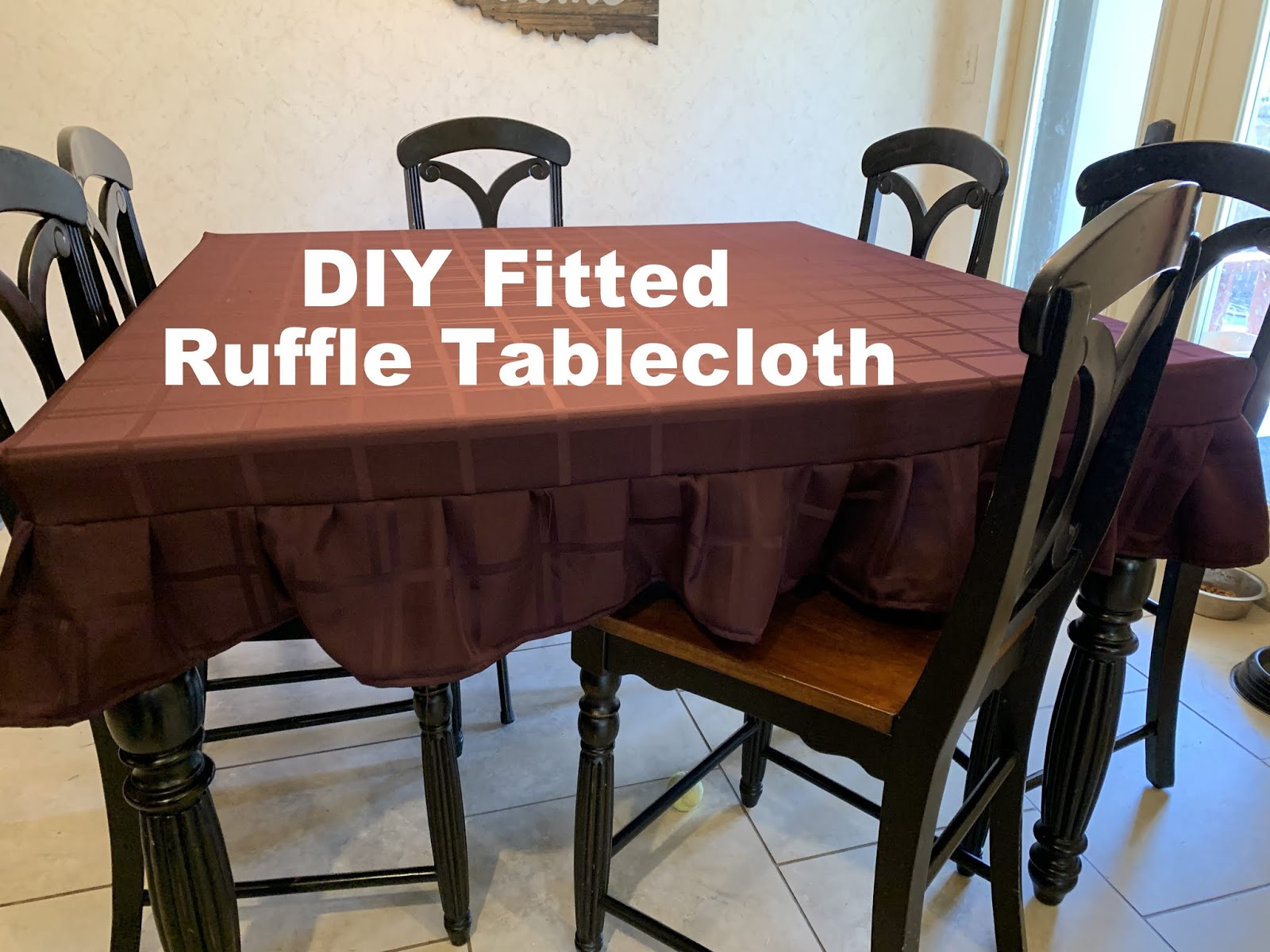 What I Live For Fitted Ruffle Tablecloth