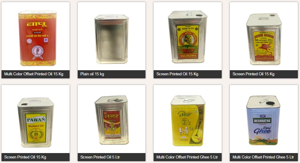 India's Biggest 15 KG Tin Containers Manufacturers in India Dealers, Supplier