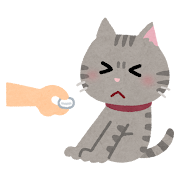 薬を嫌がる猫のイラスト