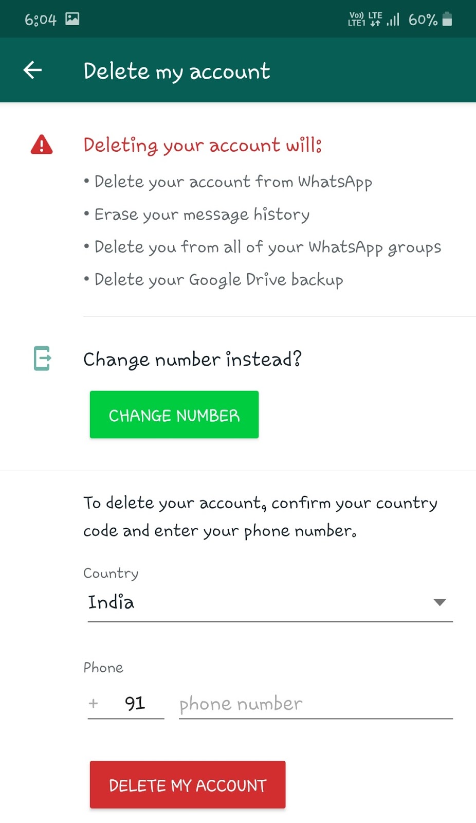 Enter your phone number and country code