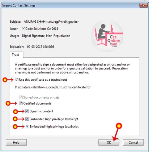 CCC Certificate E Certificate Signature Verification CCC Certificate E Certificate Signature Verification