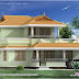 3 Bed room Kerala traditional villa in 1754 sqft.