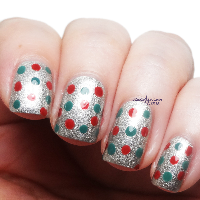 xoxoJen's swatch of Nail Art: Dotticure with Digital Nails, Indigo Bananas, and Literary Lacquers