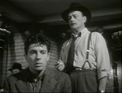 Farley Granger and Robert Keith in a scene from EDGE OF DOOM