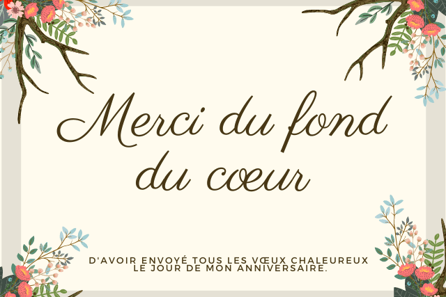 Remerciement anniversaire: Textes et Messages