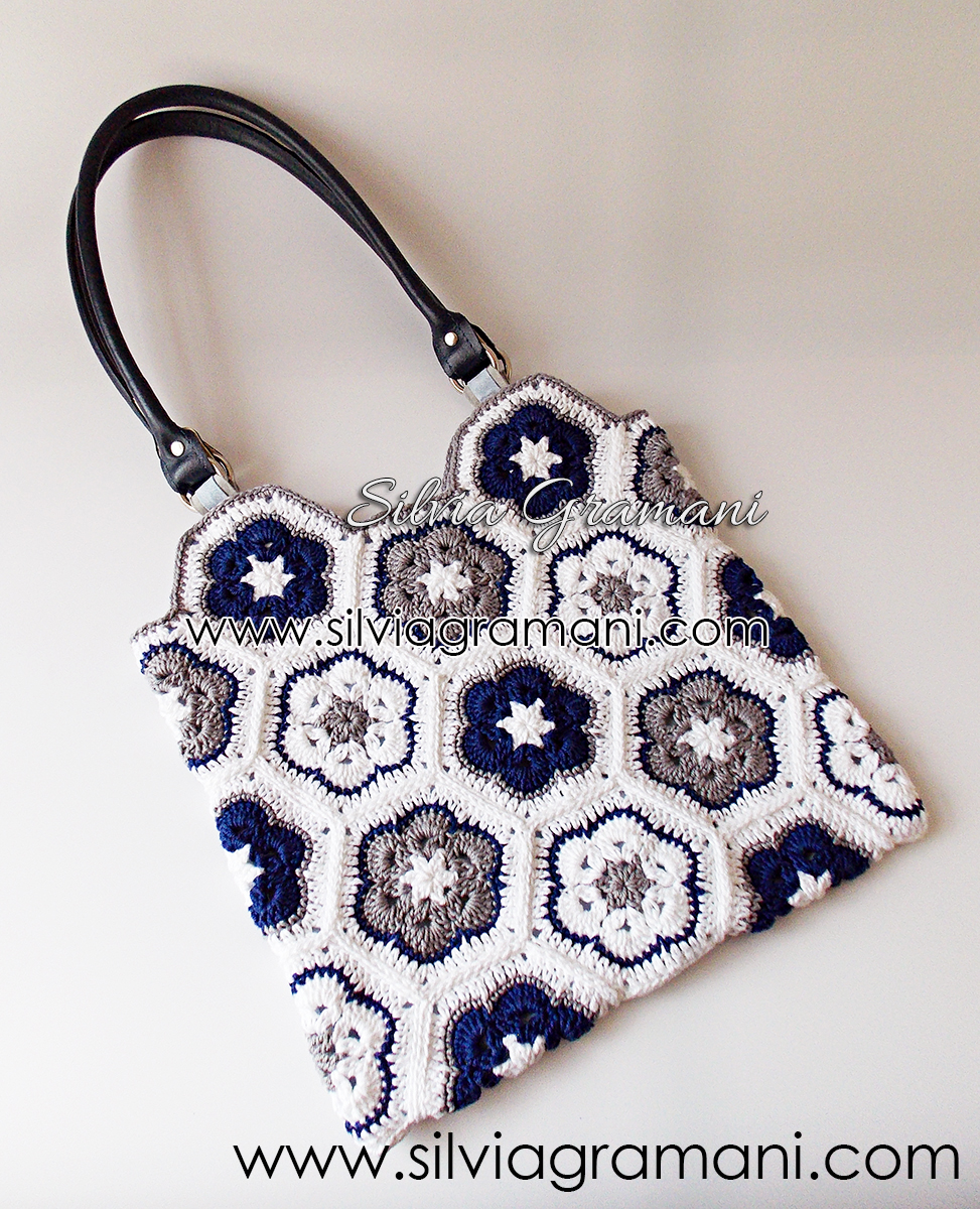 african flower crochet bolsa