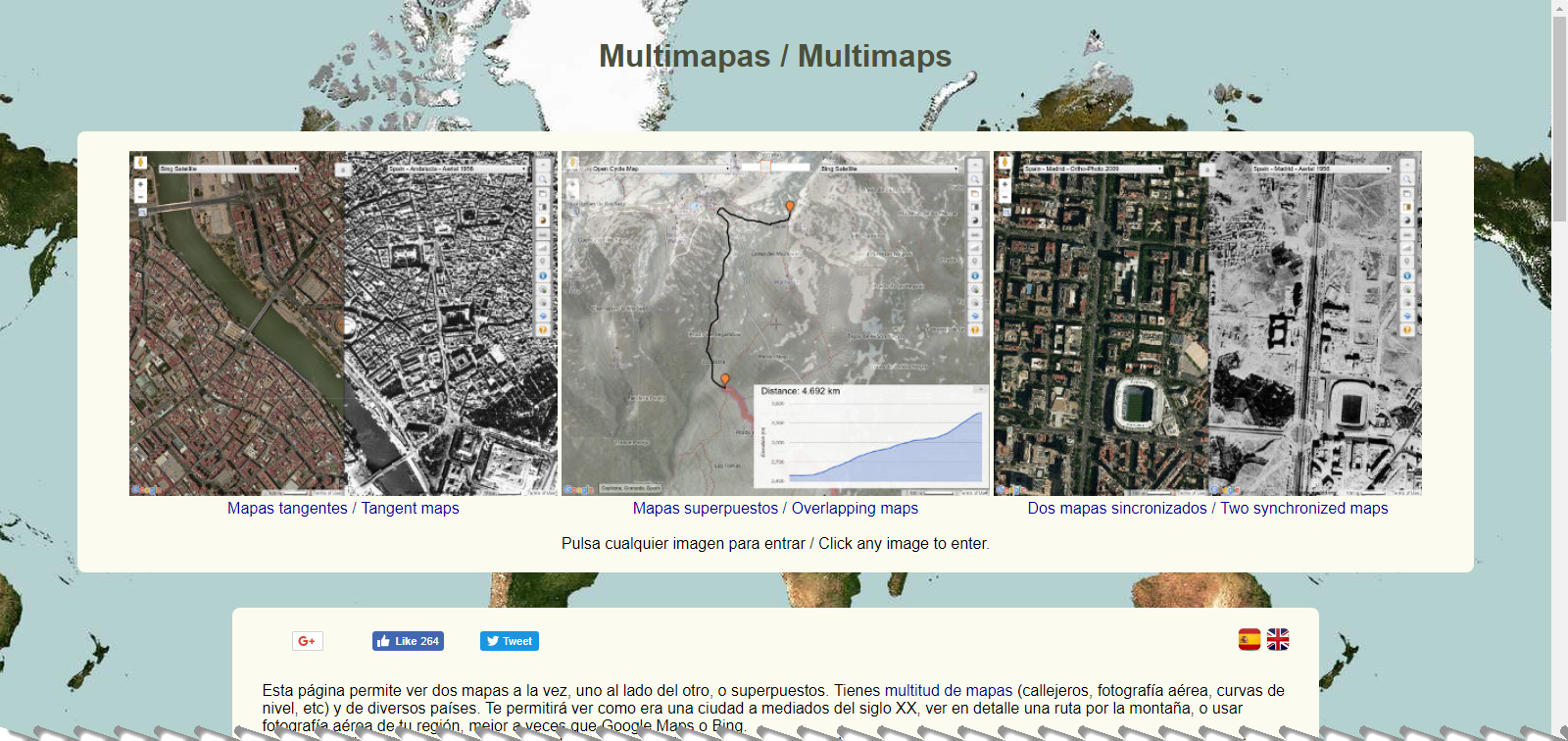 Cartografía Digital Multimapas impresionante visor cartográfico.