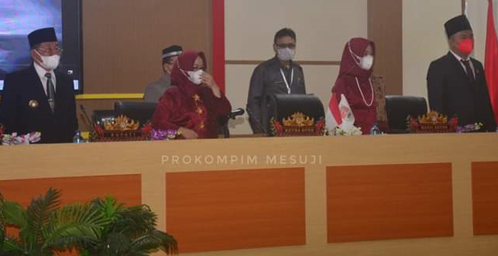 DPRD Mesuji Gelar Rapat Mendengarkan Pidato Presiden Jelang HUT ke-76 RI