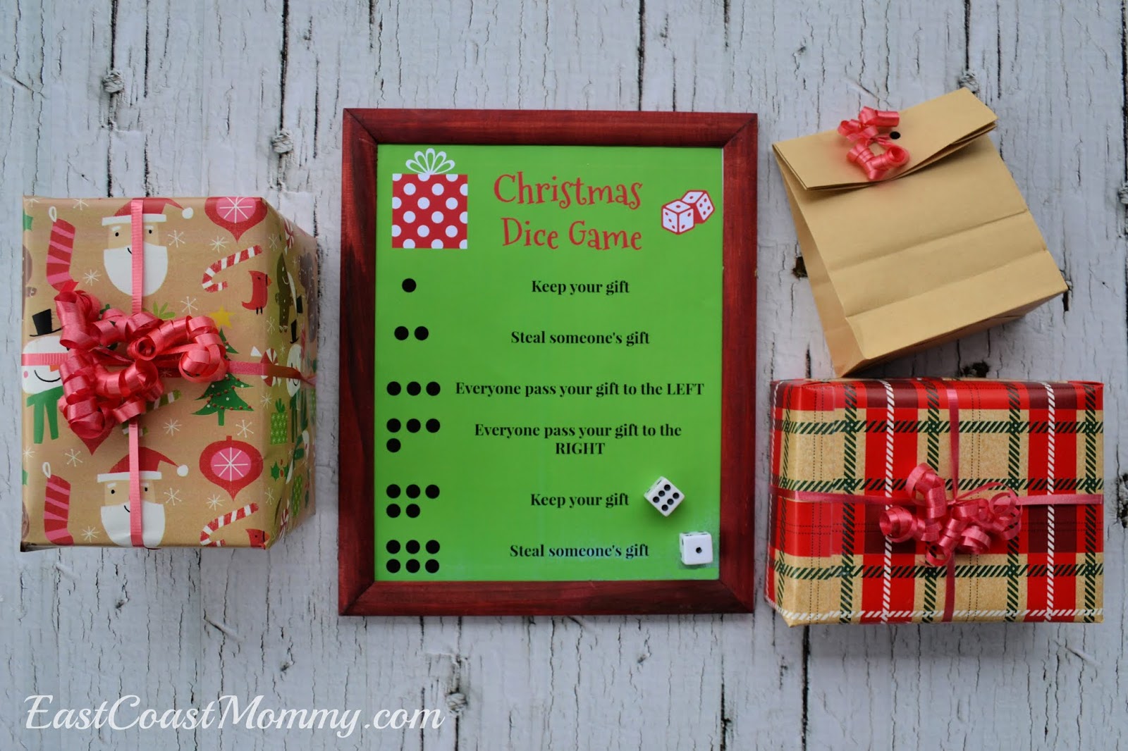 Free Printable Christmas Dice Game For Gift Exchanges