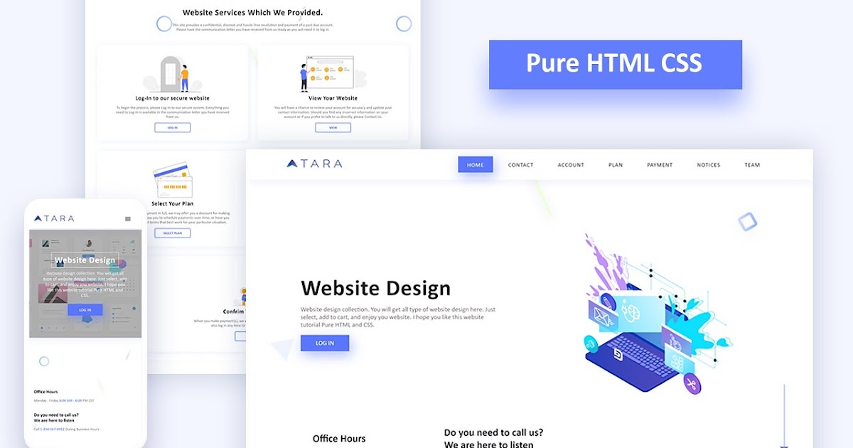 Create Responsive Website Just using HTML and CSS (No JavaScript)
