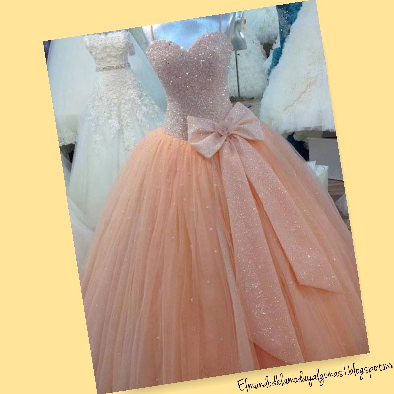 El Mundo de la Moda y Algo Mas Vestido XV color melón