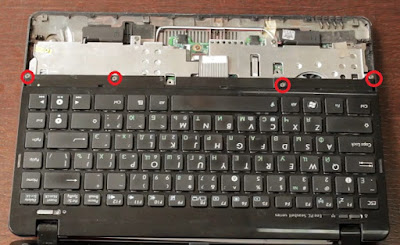 cara membuka dan memasang keyboard Asus eepc 1215B